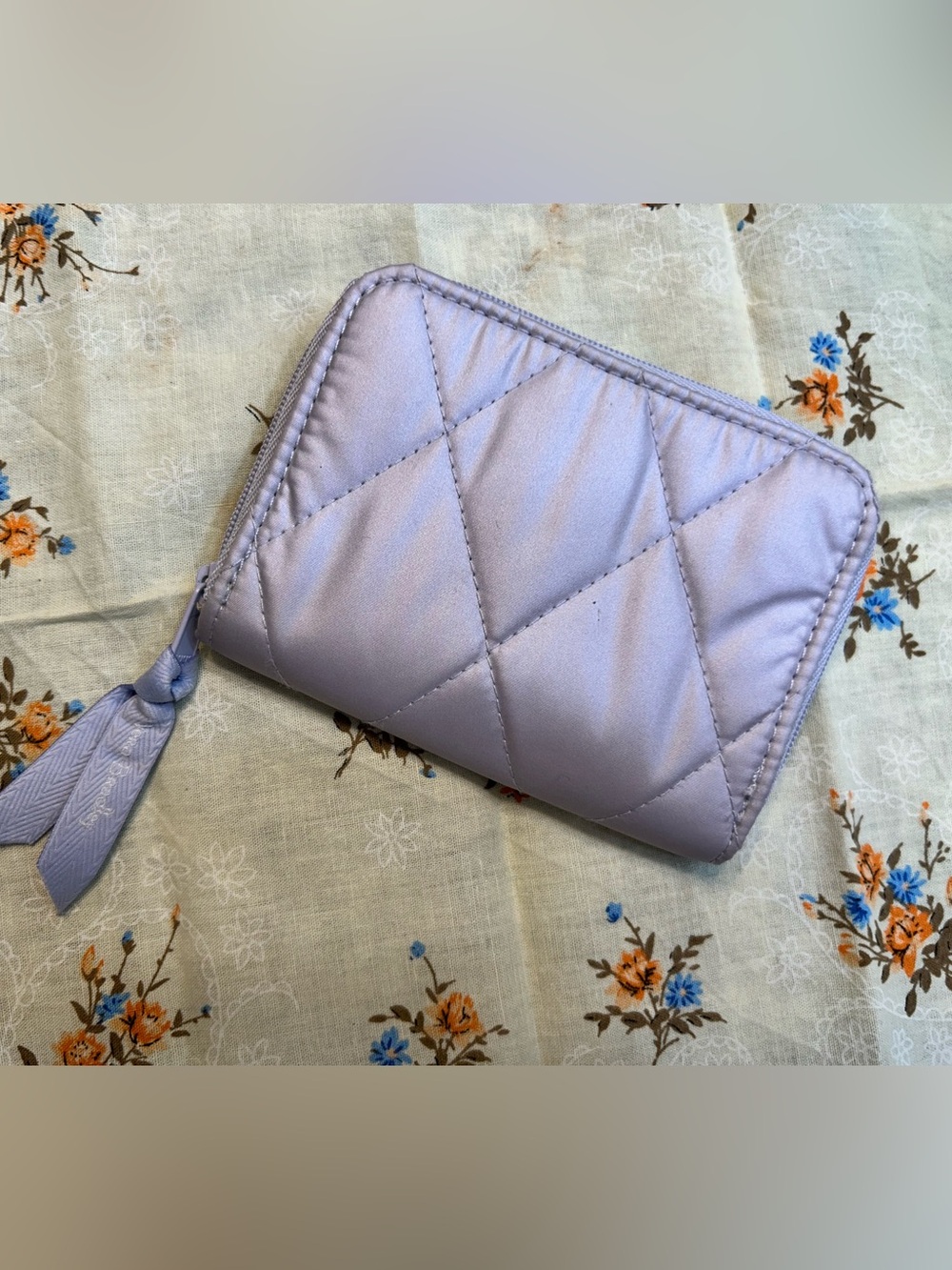 Vera Bradley Quilted Light Lavender Zip Wallet